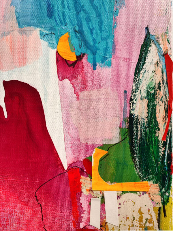 paysage, acrylique, abstrait, nuit