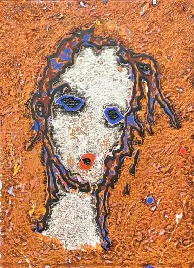 Le crâne aux yeux bleus
