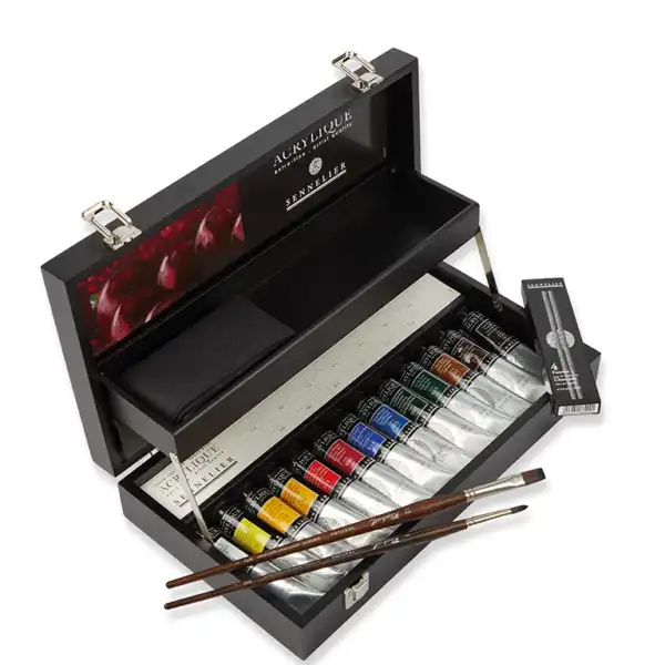 Coffret noir acrylique extra-fine - 13 tubes 60ml