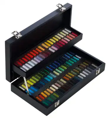 Coffret noir pastels à l'écu - 120 demi-pastels
