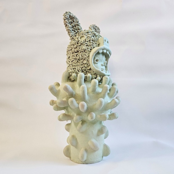 céramique, lapin, totem