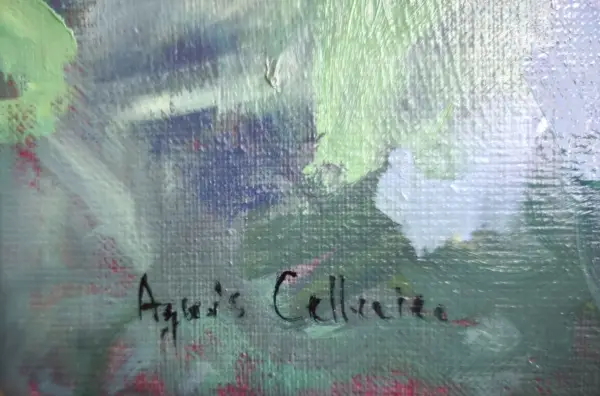 peinture, arbre, feuillage