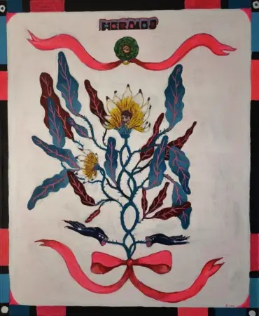 peinture, acrylique, fleur