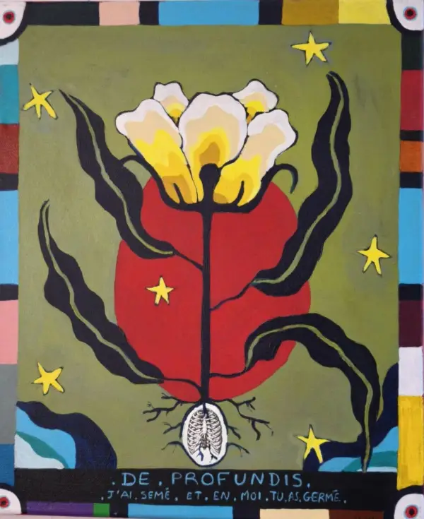 peinture, acrylique et collage