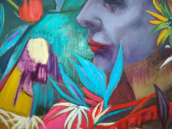 peinture, huile, détail