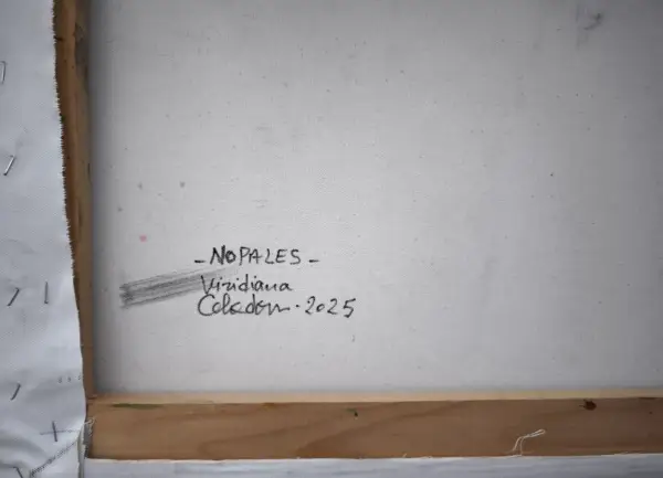 toile, dos, signature