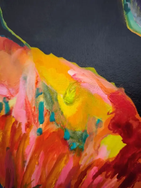 peinture, huile, détail