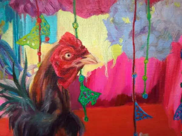 peinture, huile, détail