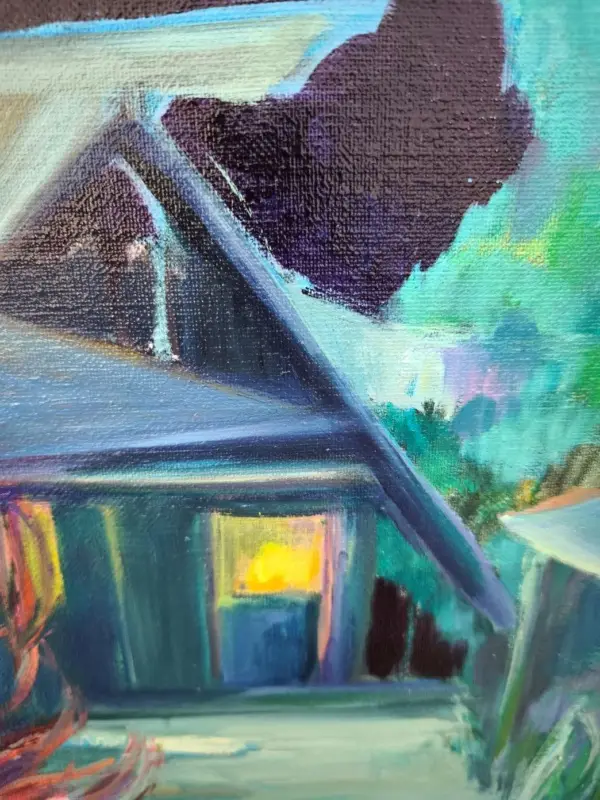peinture, huile, détail