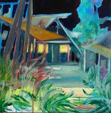 peinture, huile, maison